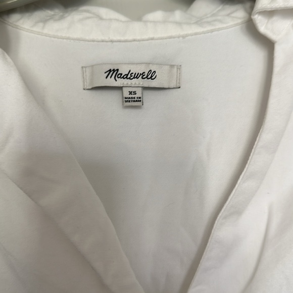Madewell Courier Button-Back Shirt / Size XS / Pure White. EUC - Picture 3 of 5